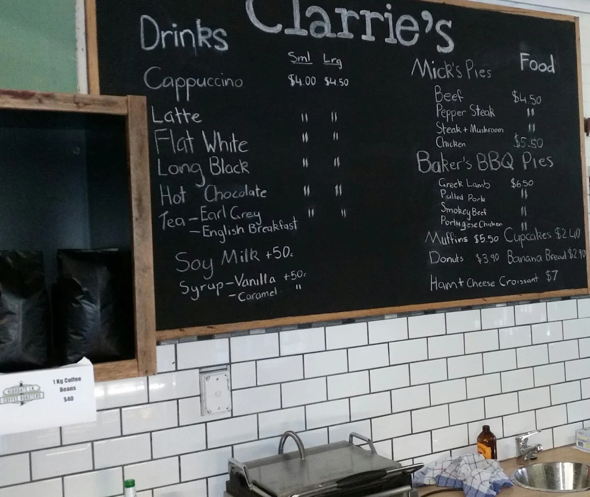 Menu, Clarries
