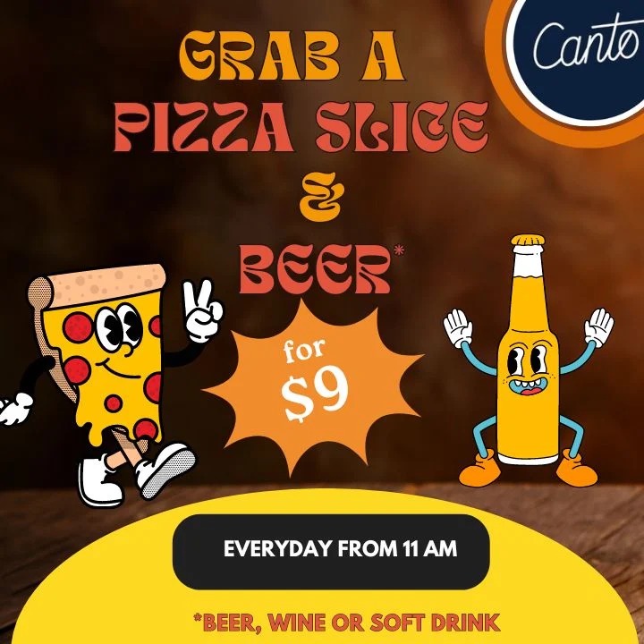 Menu, CANTO Caffe e Pizzeria