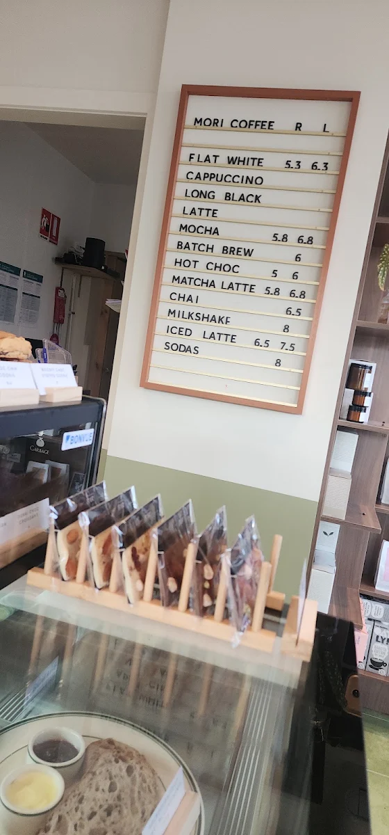 Menu, MORI Coffee Blackburn