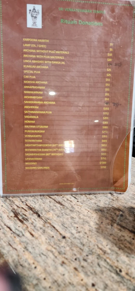Menu, SVT Canteen