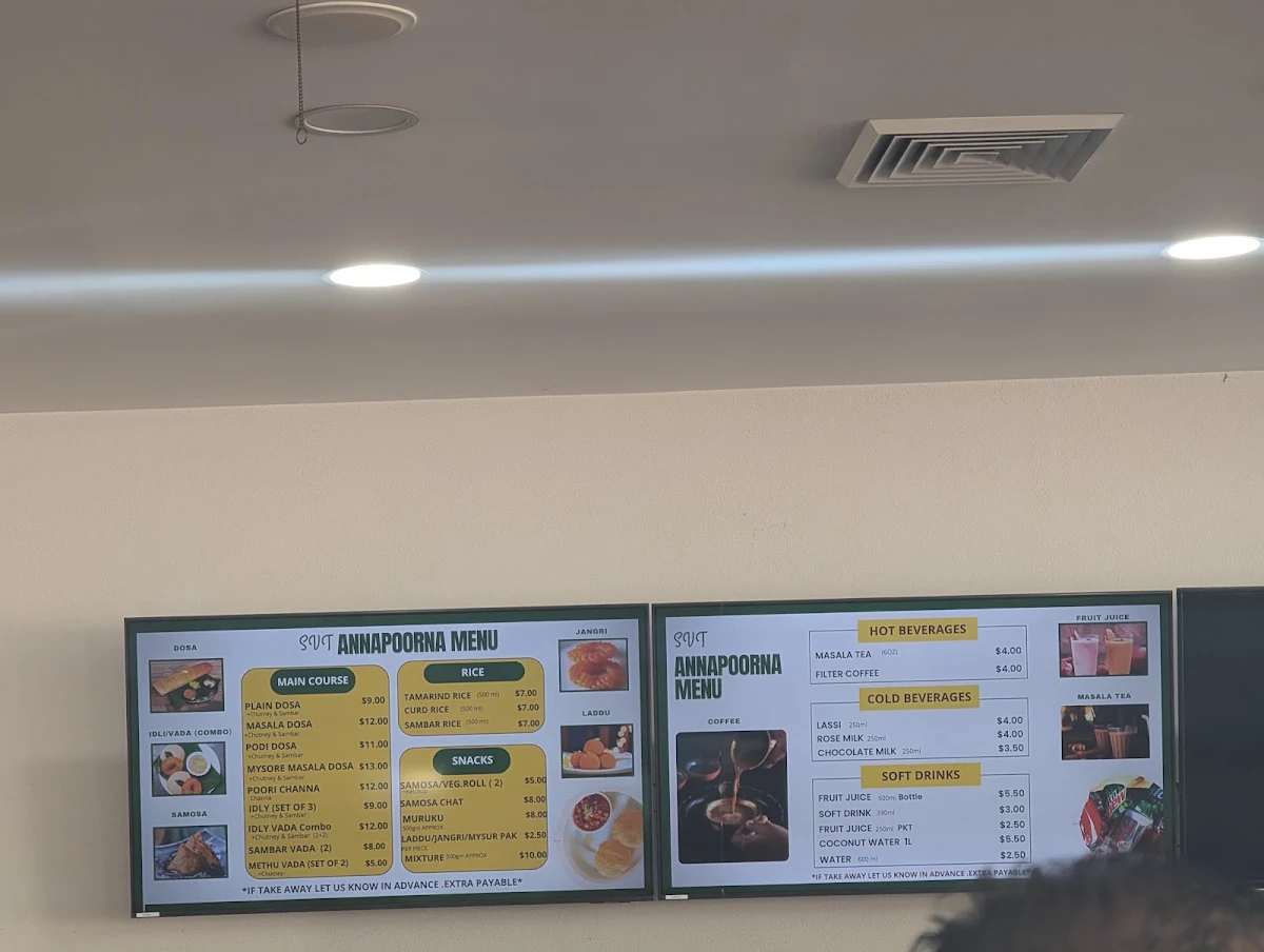 Menu, SVT Canteen