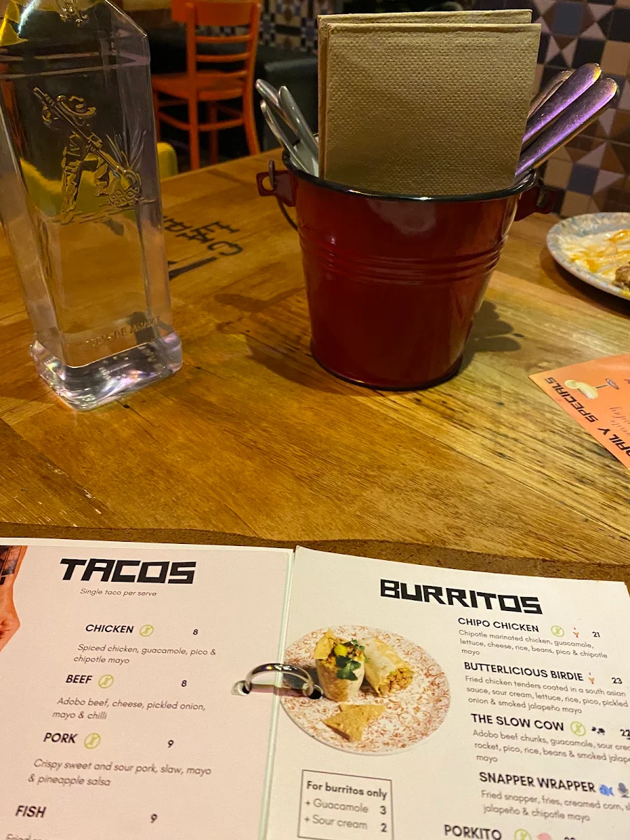 Menu, La Cabra Mexican - Hampton