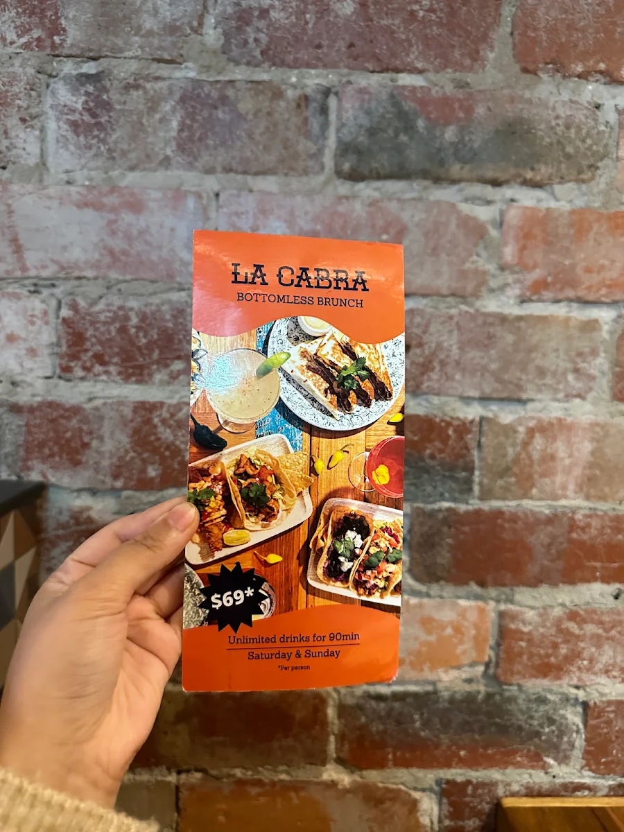 Menu, La Cabra Mexican - Hampton