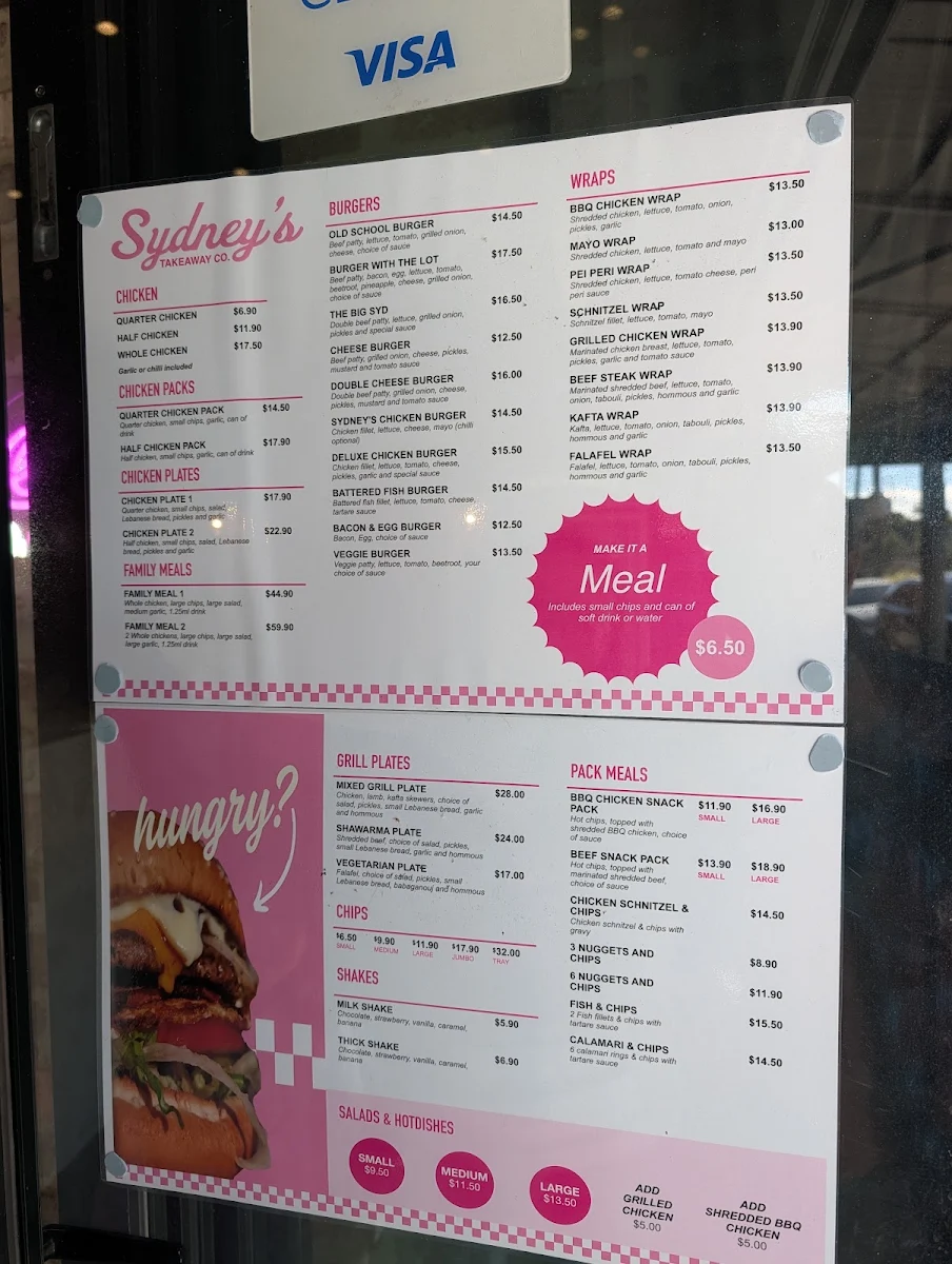 Menu, Sydney & Co
