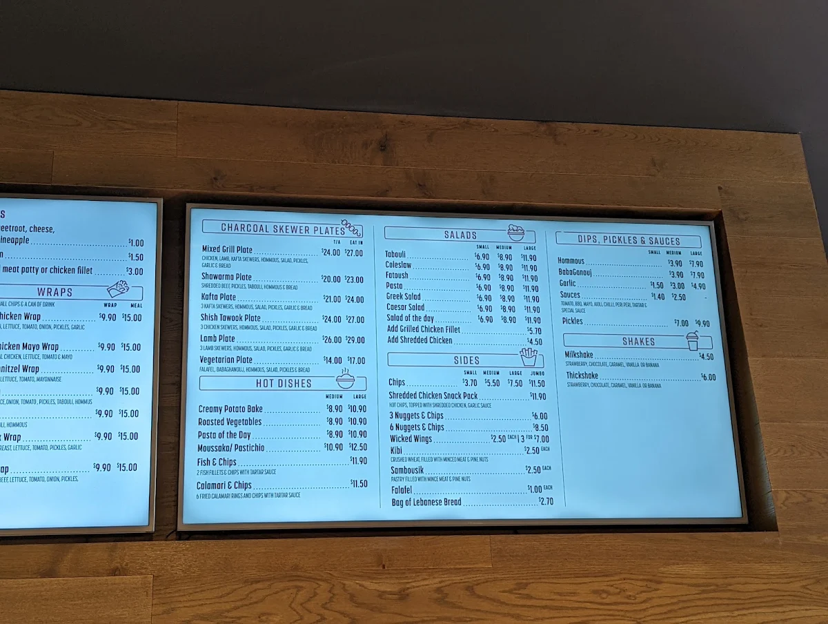Menu, Sydney & Co