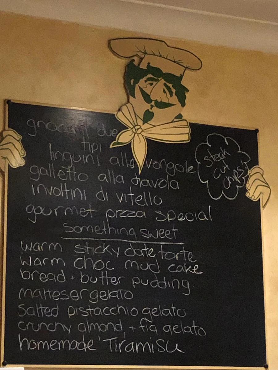 Menu, Non Finito Pizzeria Ristorante