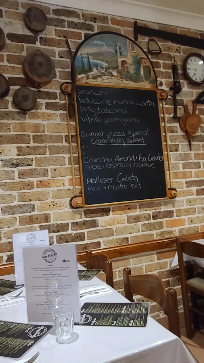 Menu, Non Finito Pizzeria Ristorante