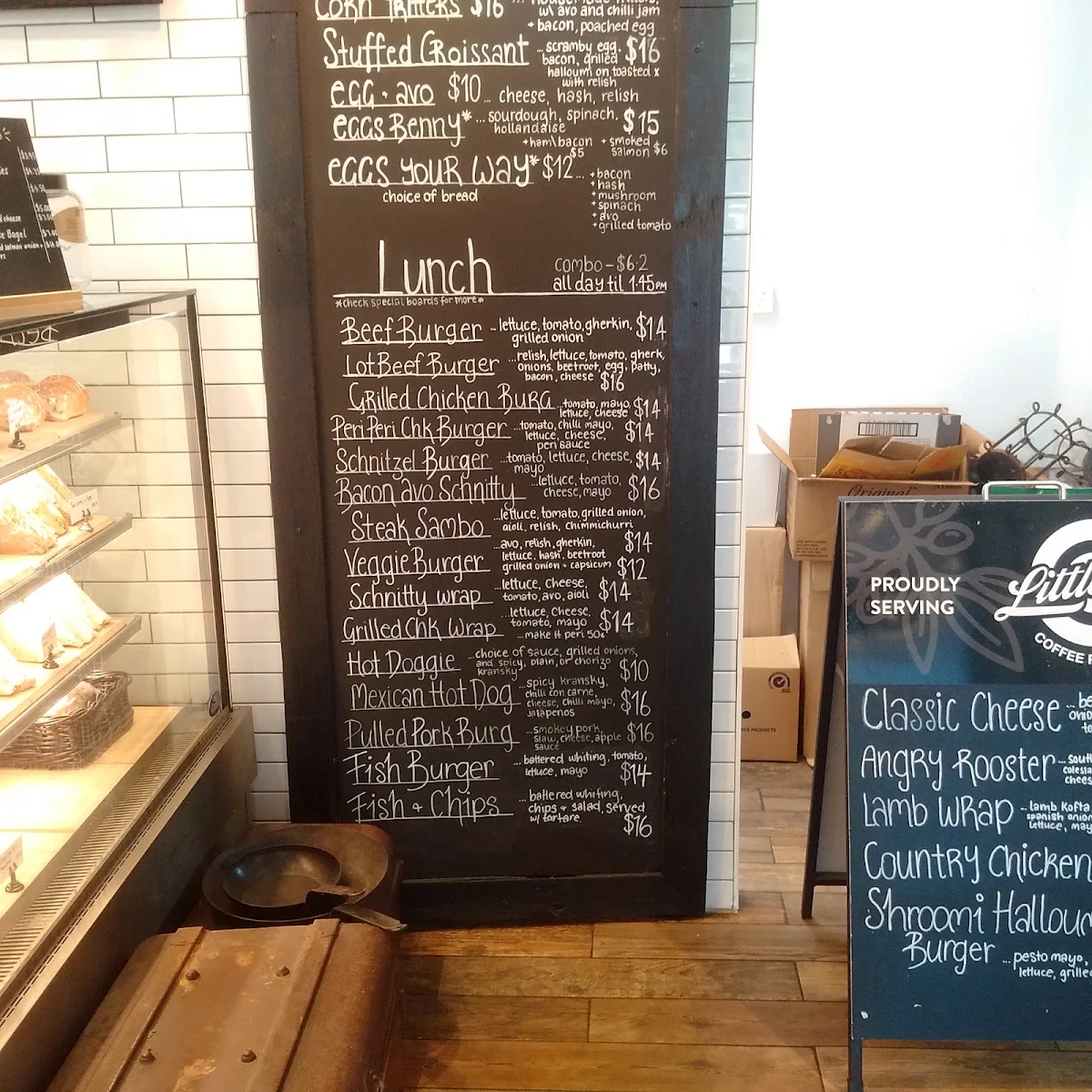 Menu, Bassett Street Cafe