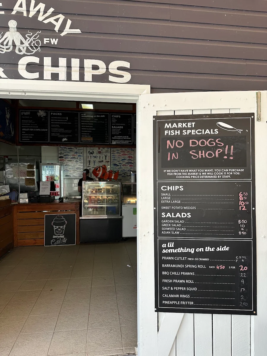 Menu, Woy Woy Fishermen's Wharf