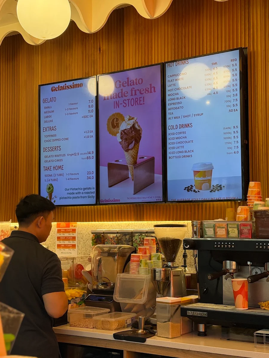 Menu, Gelatissimo Darling Quarter