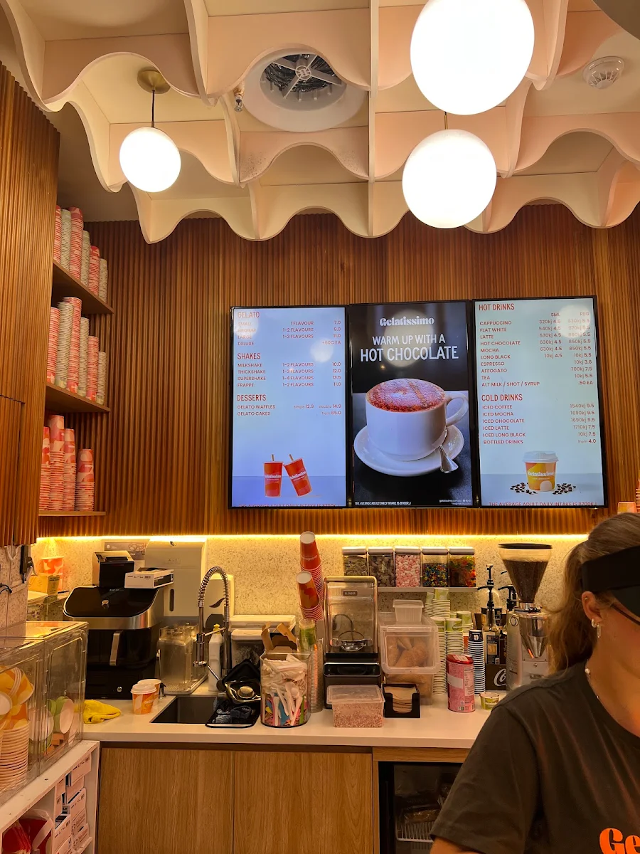 Menu, Gelatissimo Darling Quarter