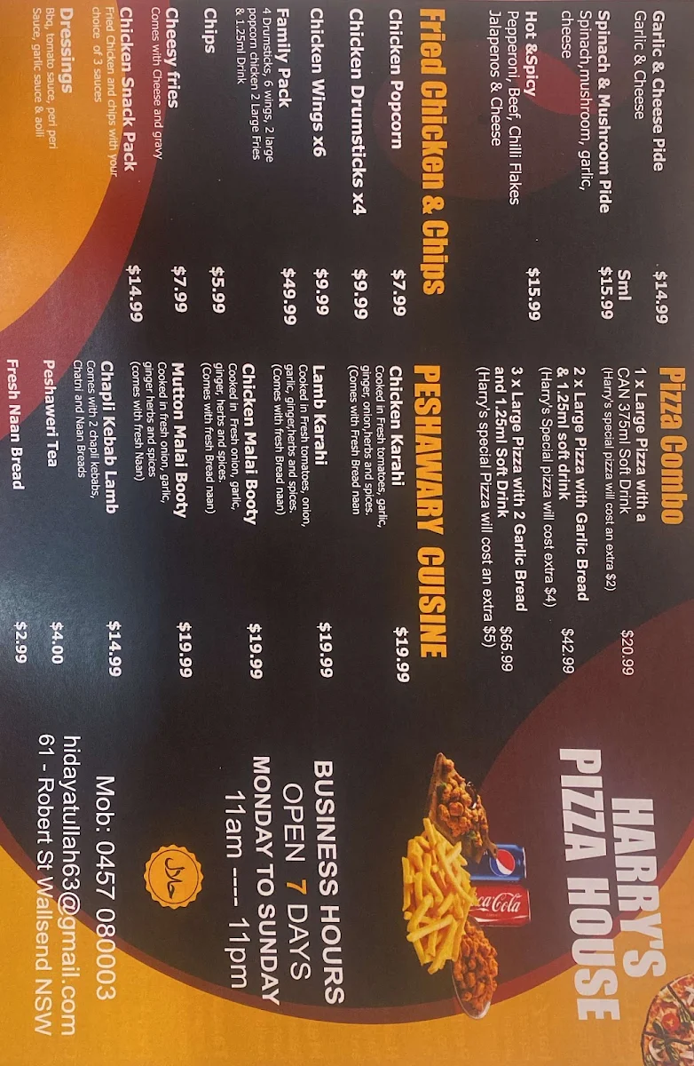Menu, Pakistani Dhaaba