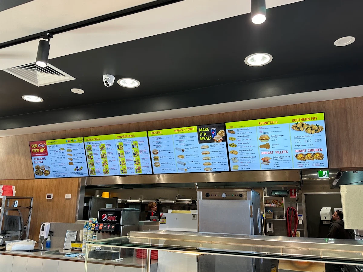 Menu, Kingsley's Chicken Belconnen