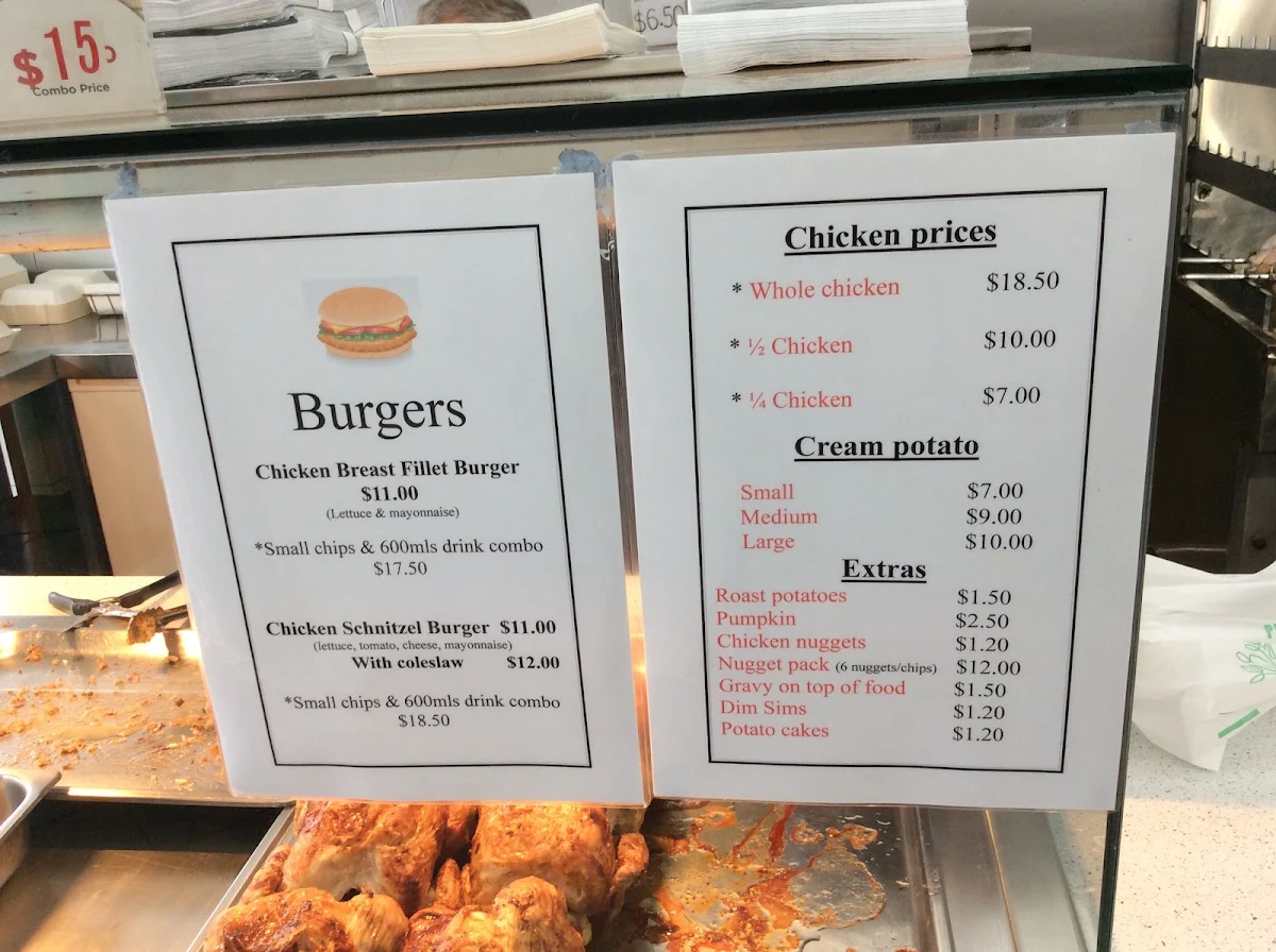 Menu, Brentford Square Charcoal Chicken