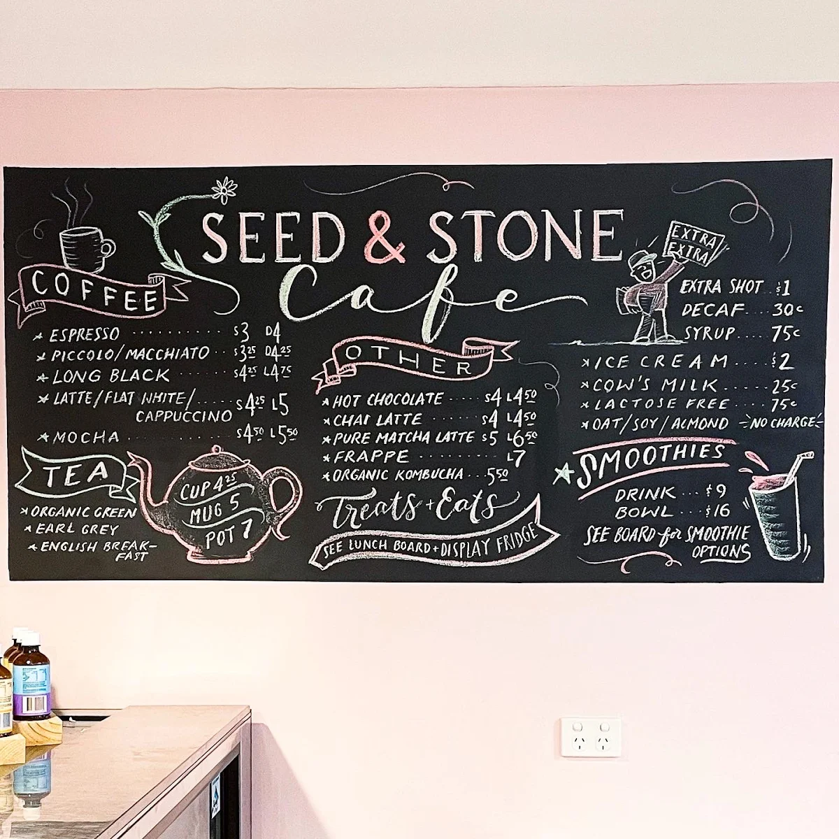 Menu, Seed and Stone