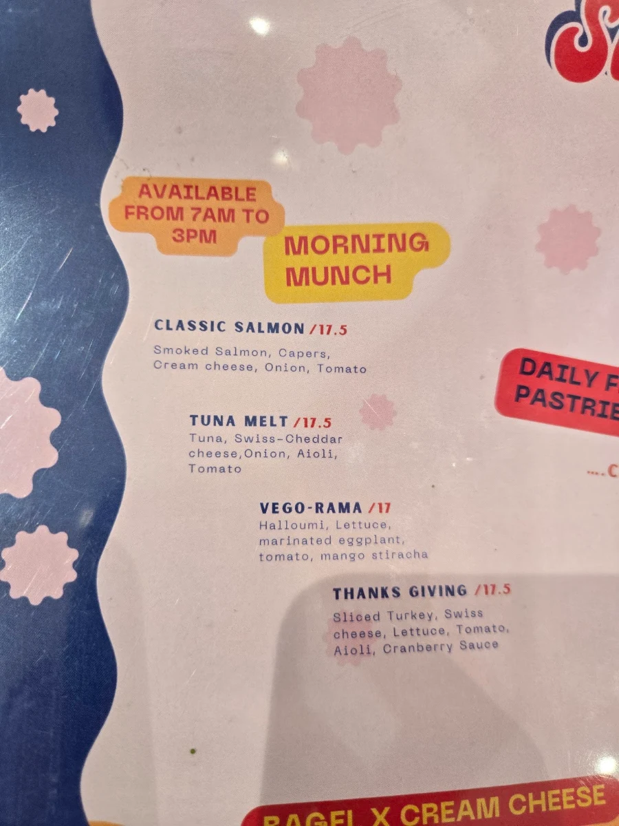 Menu, Suddenly. Surry hills.