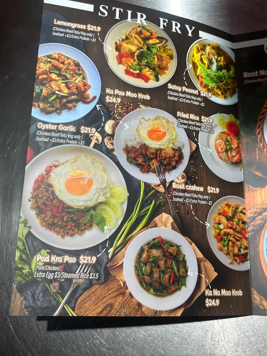 Menu, Aumaè Mount Gambier