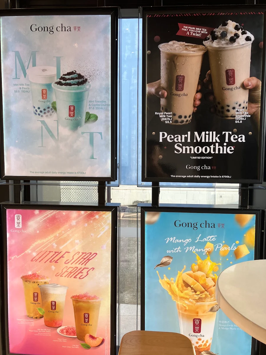 Menu, Gong Cha Underwood