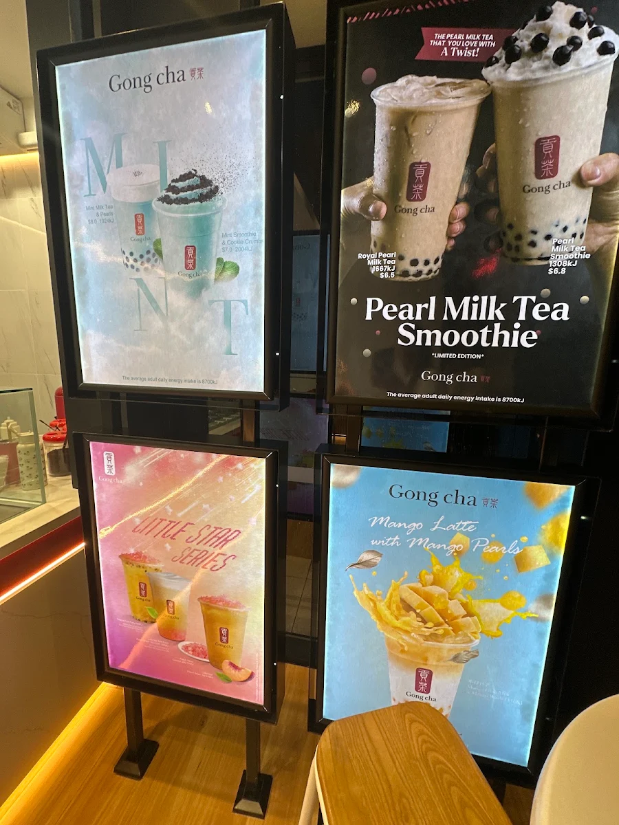 Menu, Gong Cha Underwood