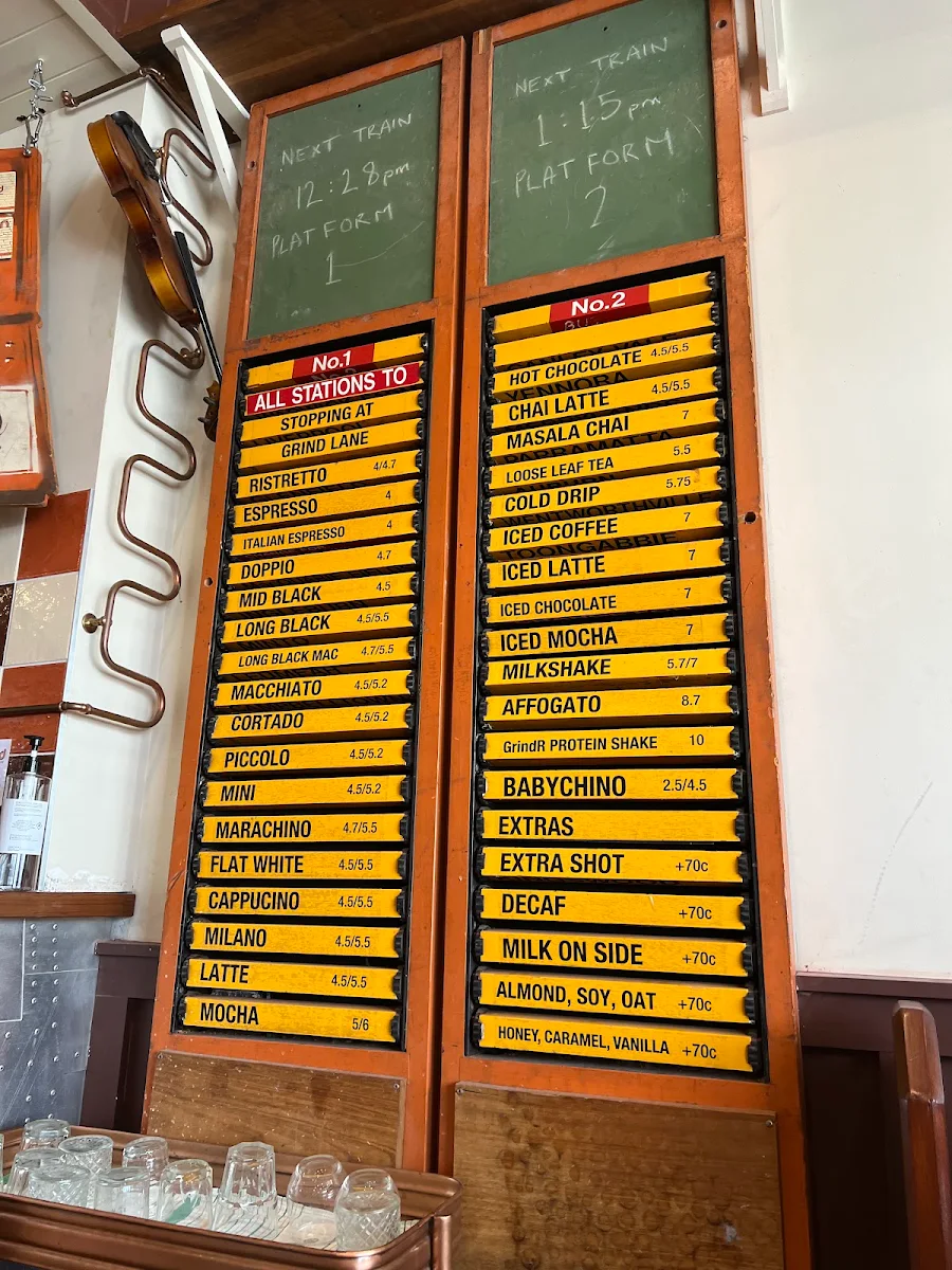 Menu, Grind Espresso