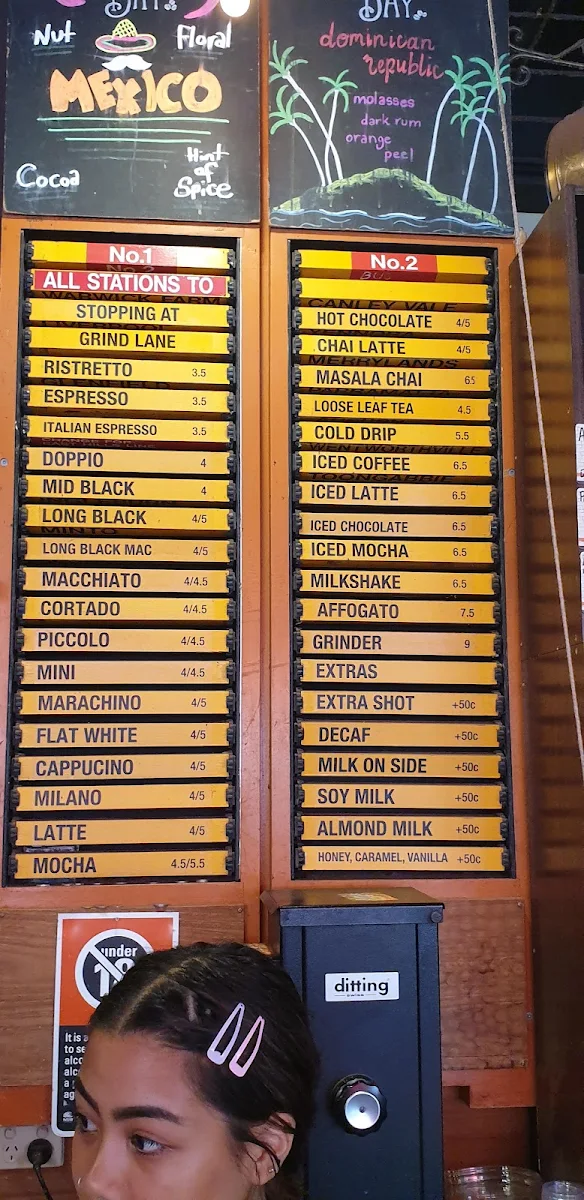 Menu, Grind Espresso