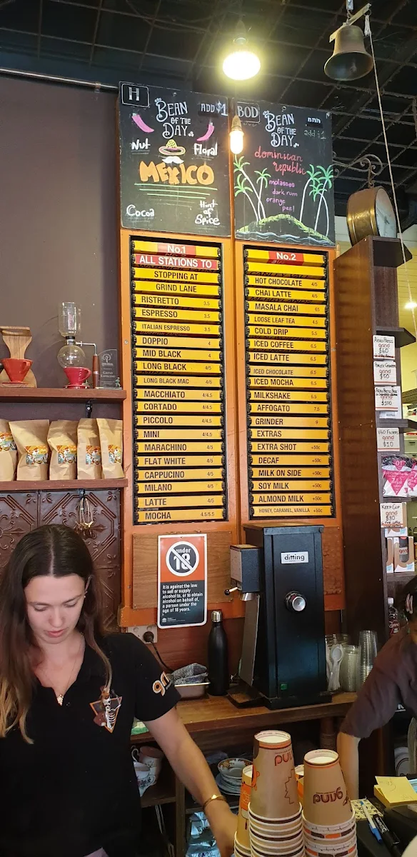 Menu, Grind Espresso