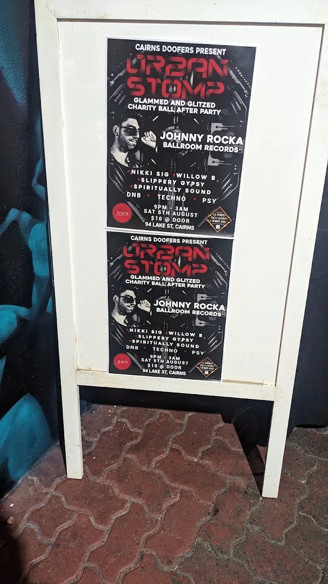 Menu, Bar 94 Club & Beer Garden