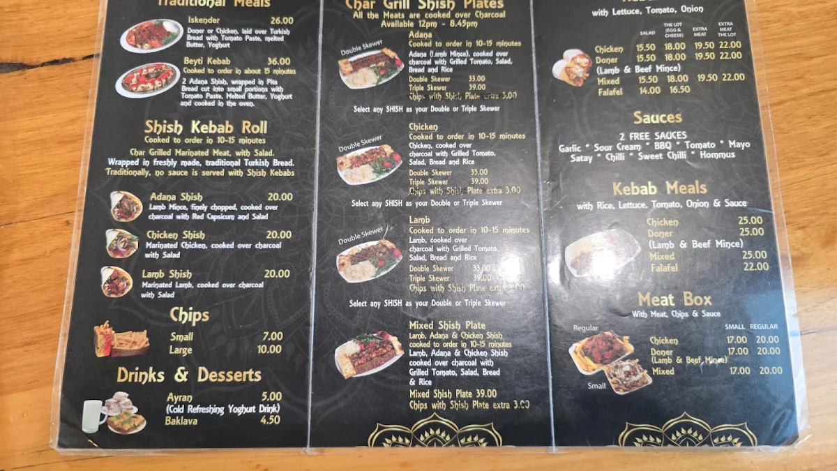 Menu, Antep Mangal