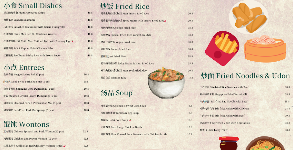 Menu, Chilli Man
