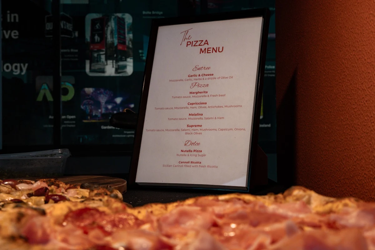 Menu, Da Luca Mobile Pizzeria