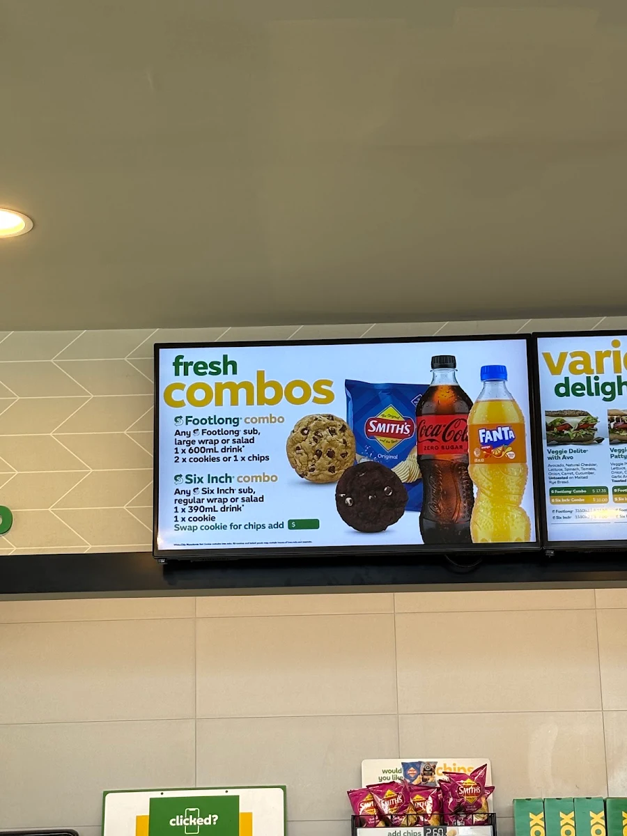 Menu, Subway