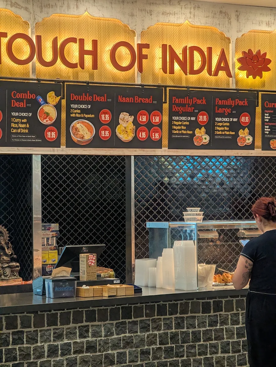 Menu, Touch of India - Chermside