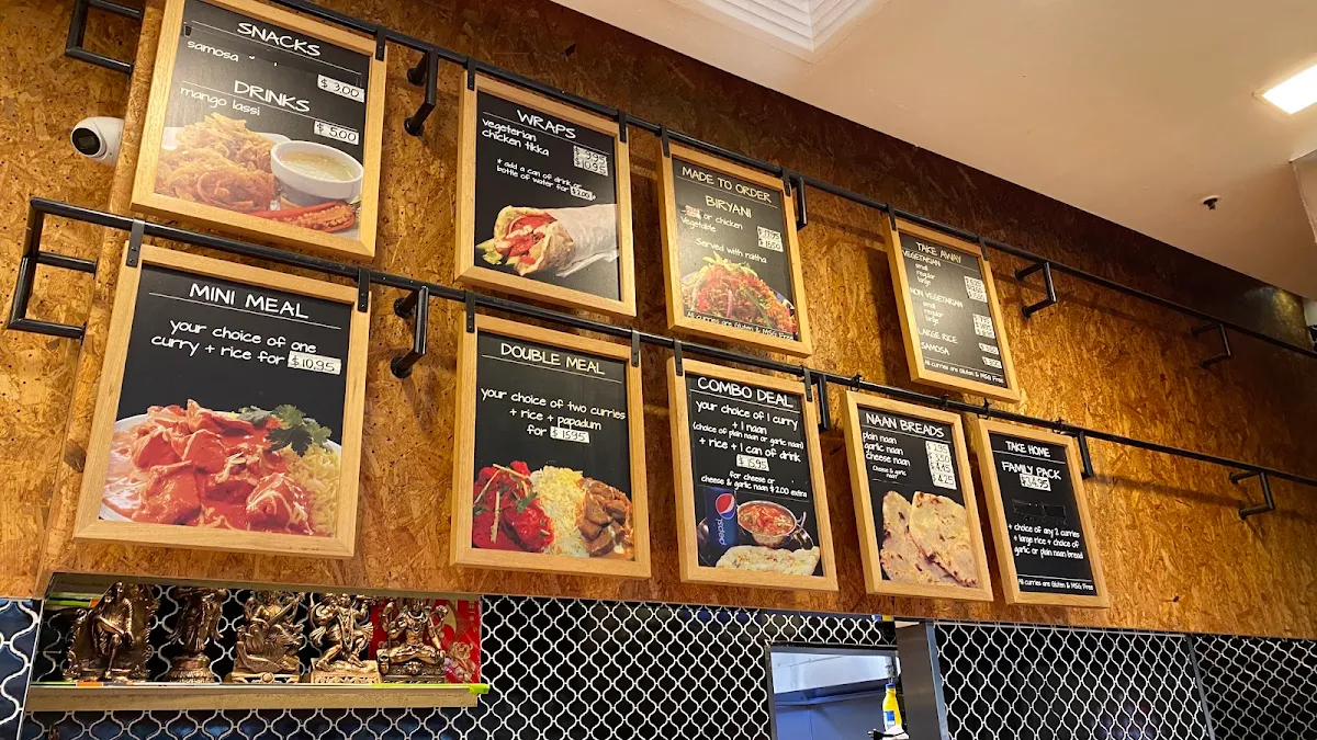 Menu, Touch of India - Chermside