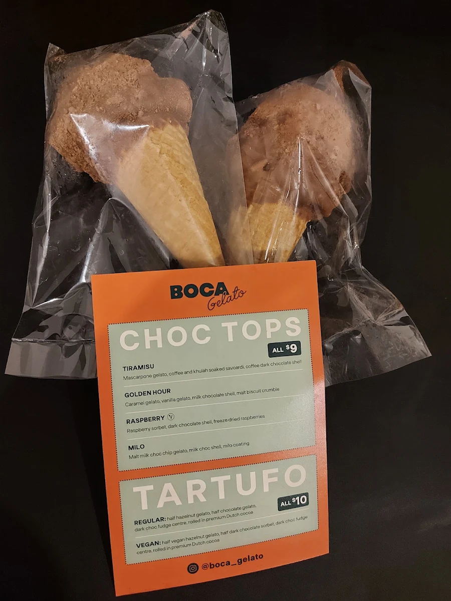 Menu, Boca Gelato