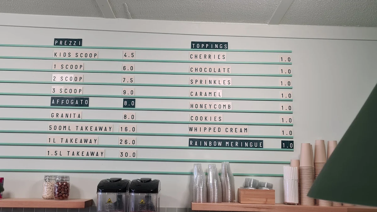 Menu, Boca Gelato
