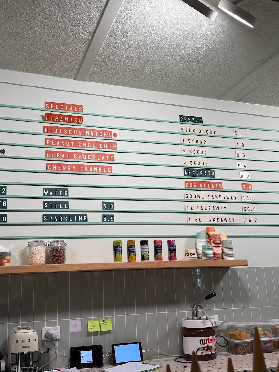 Menu, Boca Gelato