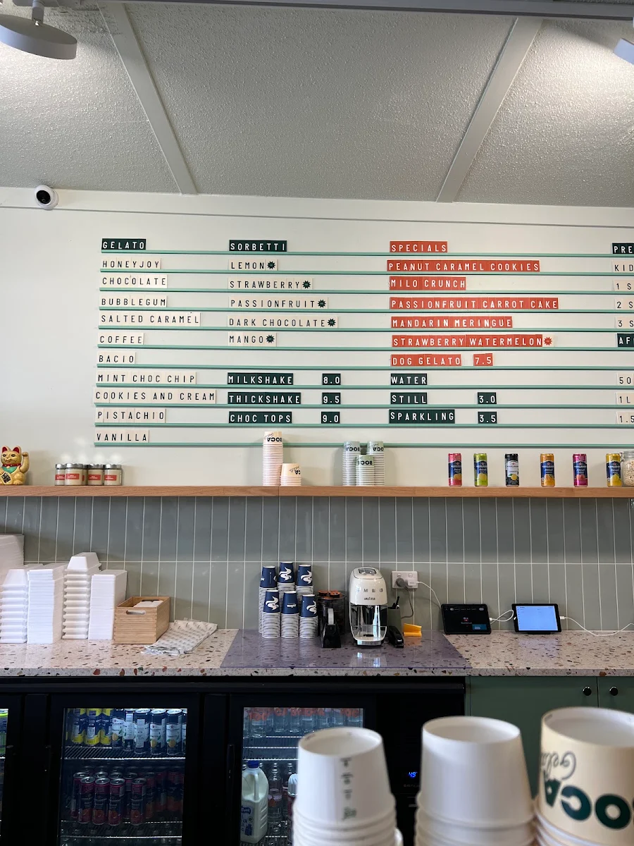 Menu, Boca Gelato