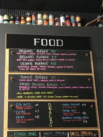 Menu, Mountain Culture Brewery - Katoomba