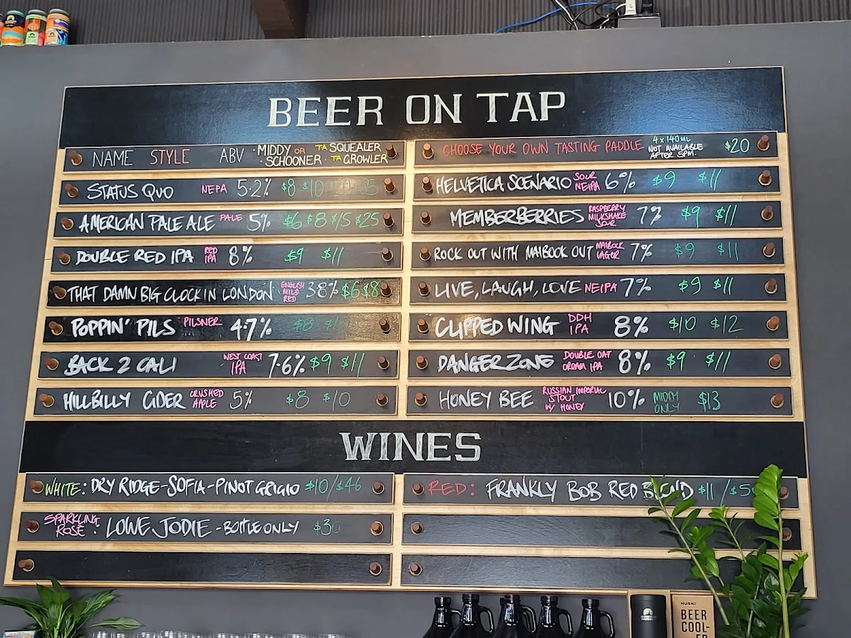 Menu, Mountain Culture Brewery - Katoomba
