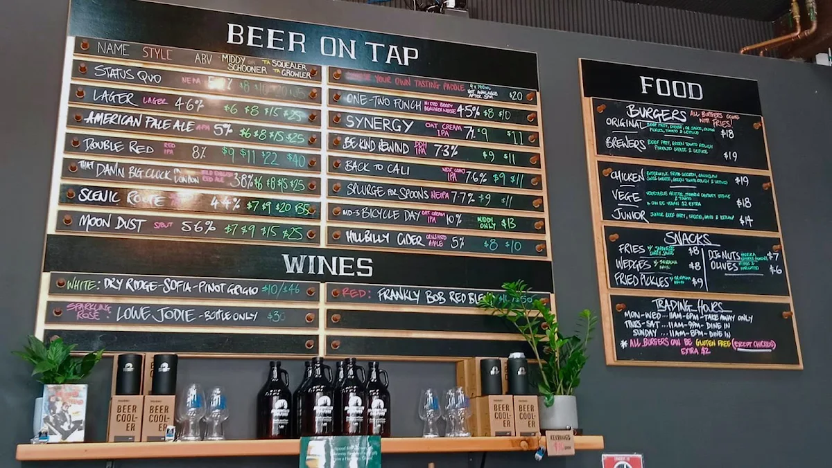 Menu, Mountain Culture Brewery - Katoomba