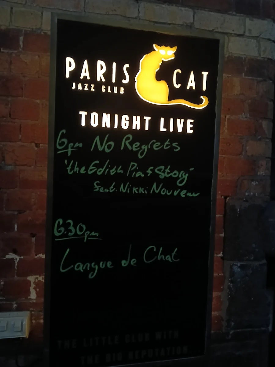 Menu, Paris Cat Jazz Club