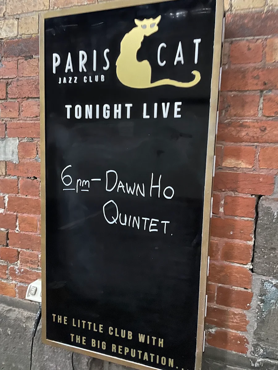 Menu, Paris Cat Jazz Club
