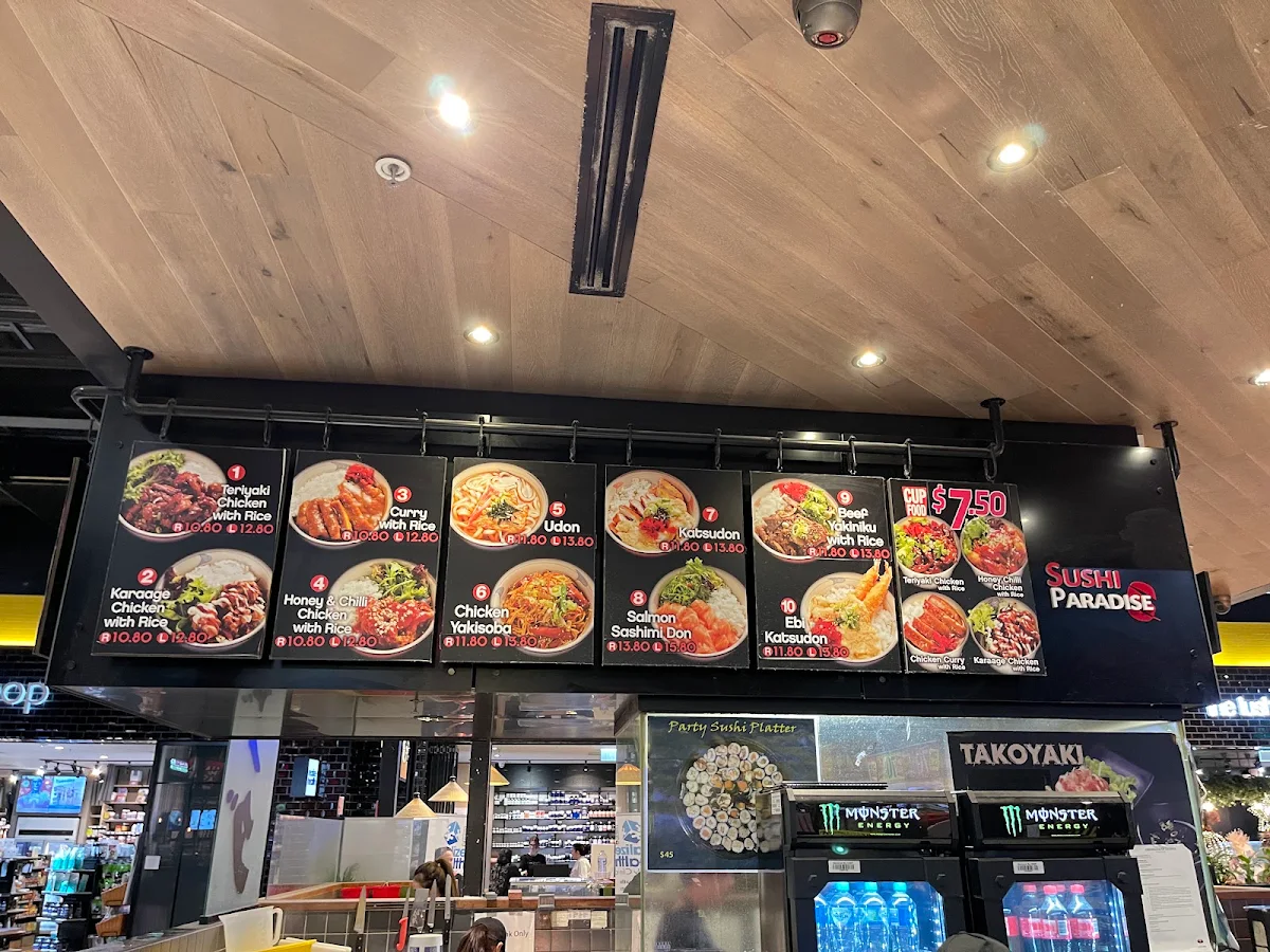 Menu, Sushi Paradise