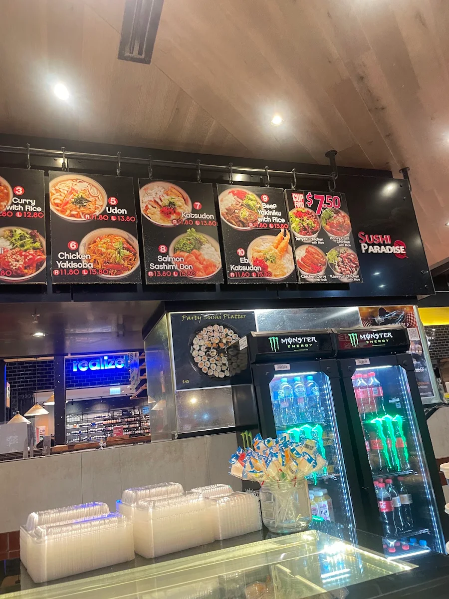 Menu, Sushi Paradise