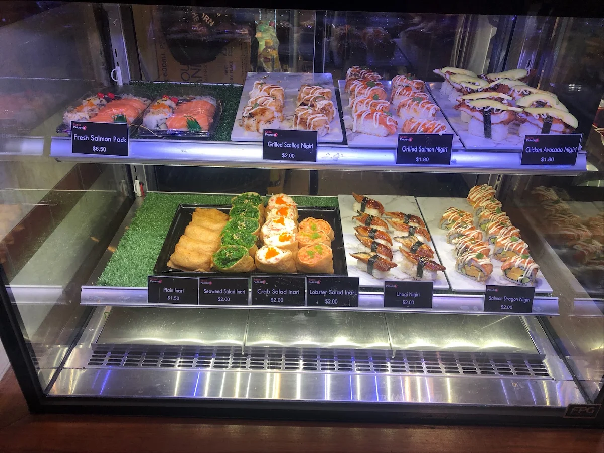 Menu, Sushi Paradise