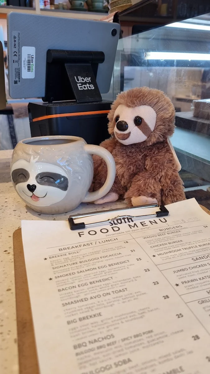 Menu, Sloth Cafe