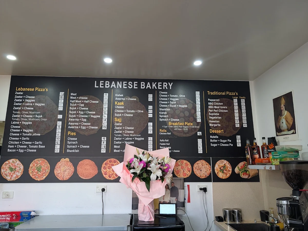 Menu, Senioras Lebanese Bakery