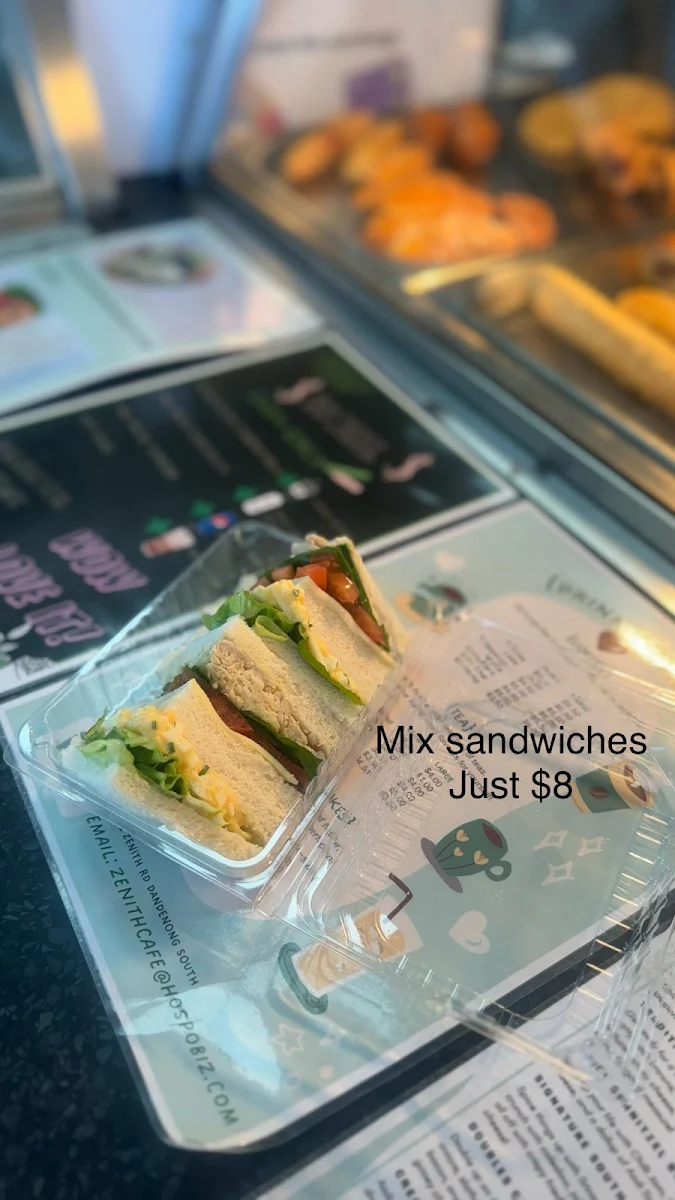 Menu, Zenith Cafe