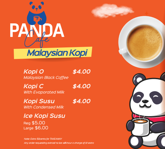Menu, Panda Cafe Spencer Village