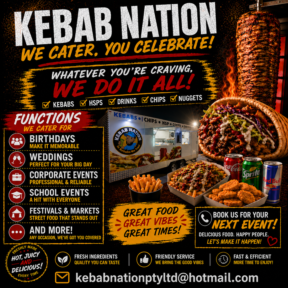 Menu, Kebab Nation Mildura